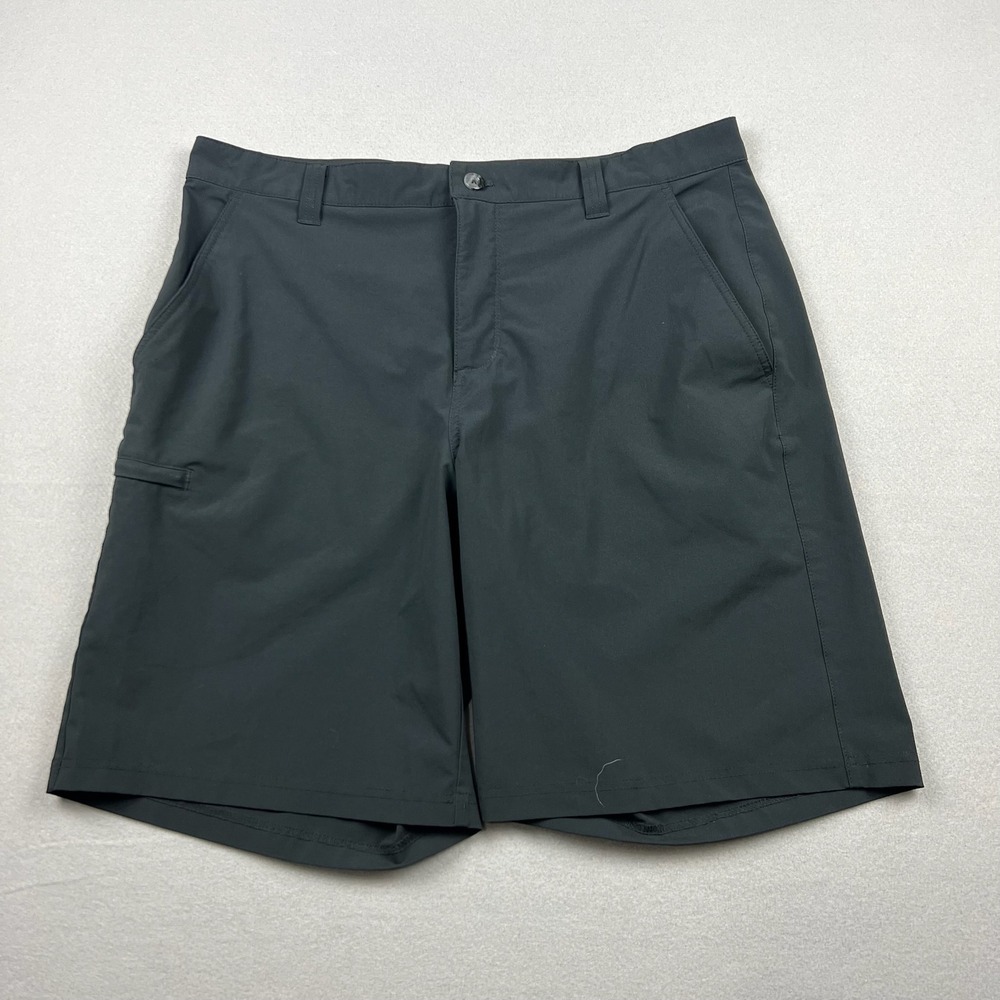 Columbia Mens 36 Black PFG Performance Fishing Gear Shorts FM4602 Stretch 10in